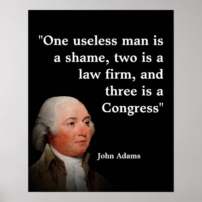 Póster John Adams Quote On Congress  (Frente)