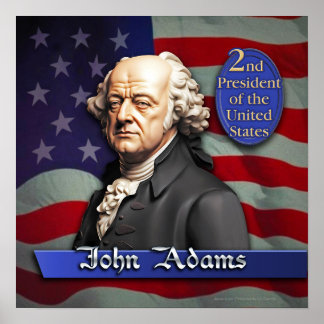 Póster John Adams: Segundo Presidente de los Estados Unid