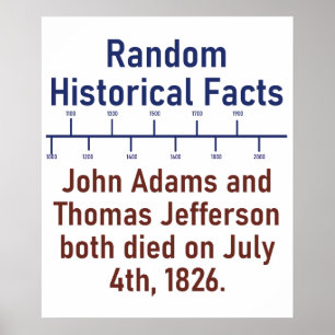 Póster John Adams y Thomas Jefferson - Hechos de la Histo