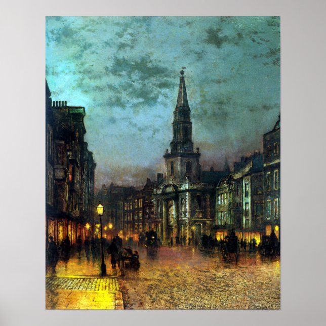 Póster John Atkinson Grimshaw Blackman Street, Londres (Frente)