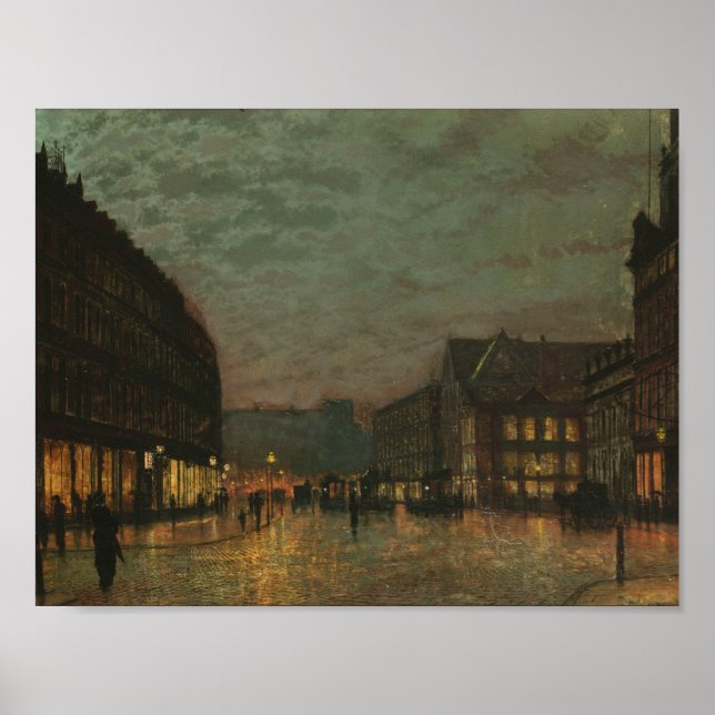 Póster John Atkinson Grimshaw - Boar Lane, Leeds (Frente)