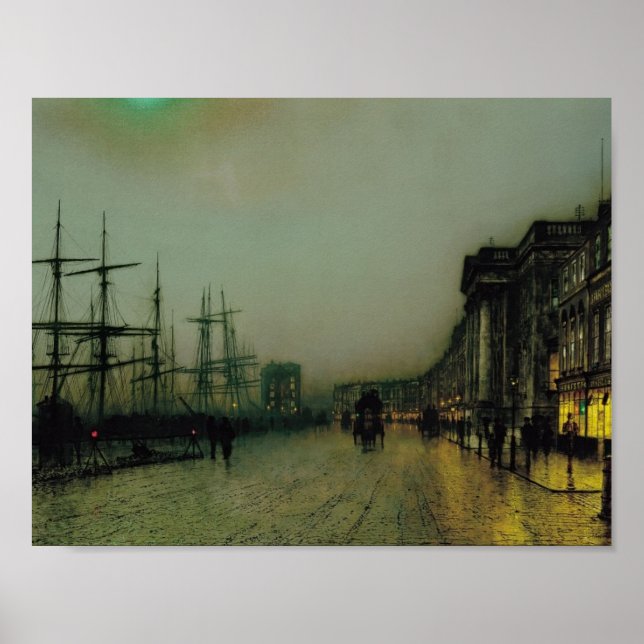 Póster John Atkinson Grimshaw- Canny Glasgow (Frente)