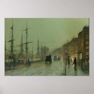 Póster John Atkinson Grimshaw - Docks de Glasgow