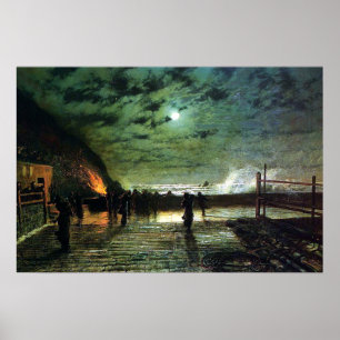 Póster John Atkinson Grimshaw En Peligro
