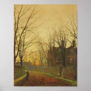 Póster John Atkinson Grimshaw - Finales de octubre