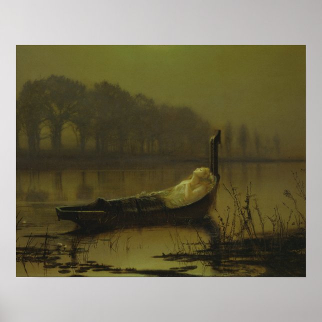 Póster John Atkinson Grimshaw - La Dama de Shalott (Frente)