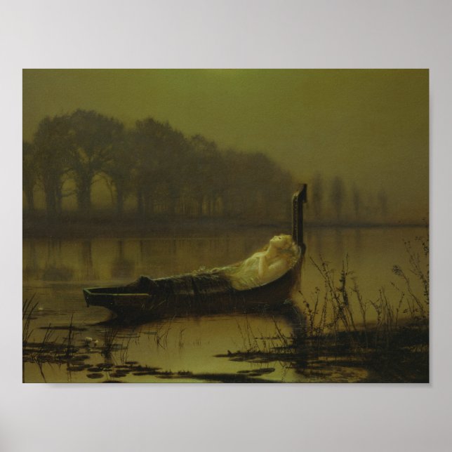 Póster John Atkinson Grimshaw - La Dama de Shalott (Frente)