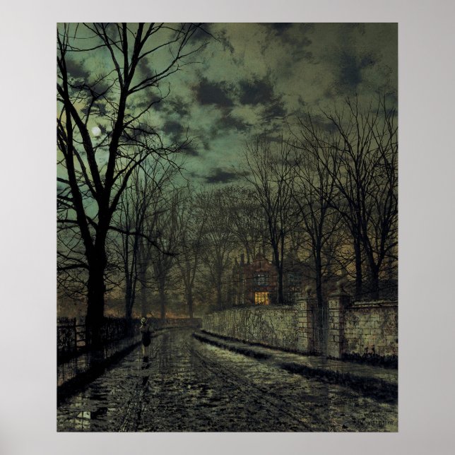 Póster John Atkinson Grimshaw - Noviembre (Frente)
