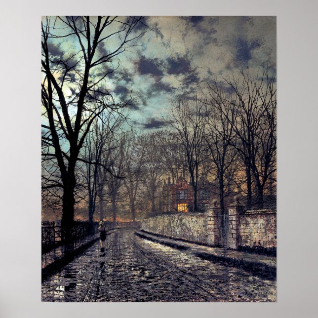 Póster John Atkinson Grimshaw Noviembre (Frente)
