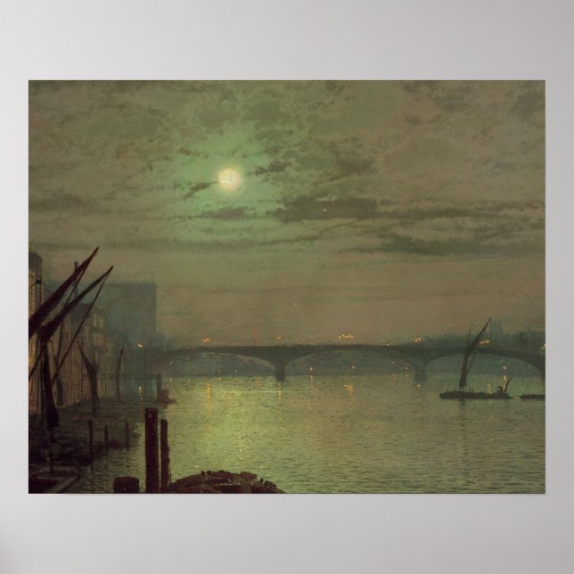 Póster John Atkinson Grimshaw | Puente Southwark, 1882 (o (Frente)