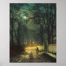 Póster John Atkinson Grimshaw Un carril luna 1874 CC0325