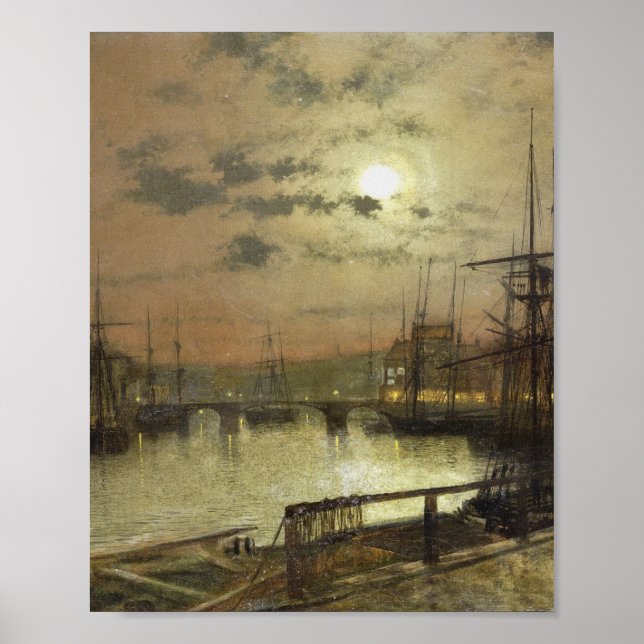 Póster John Atkinson Grimshaw - Whitby (Frente)