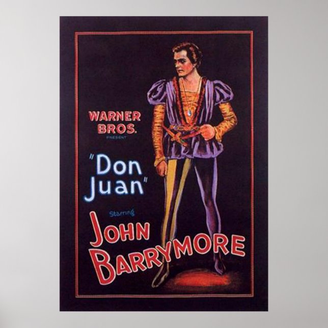 Póster John Barrymore "Don Juan" 1926 (Frente)