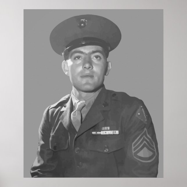 Póster John Basilone — Medalla de Honor (Frente)