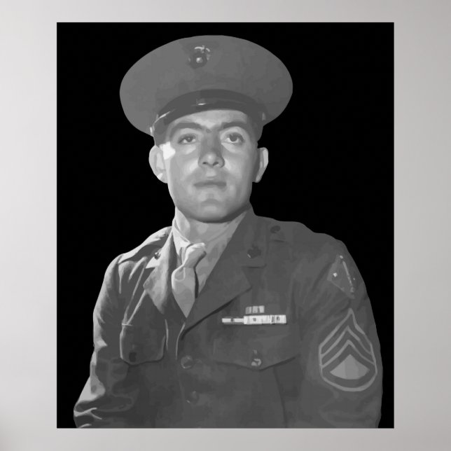 Póster John Basilone — Medalla de Honor (Frente)
