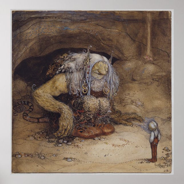 Póster John Bauer - El niño que nunca tuvo miedo (Frente)