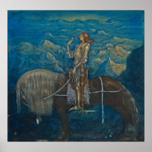 Póster John Bauer - En ridículo Fram 1915