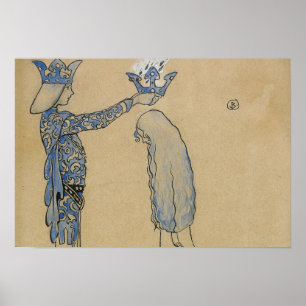 Póster John Bauer - Entonces pon al príncipe una corona d