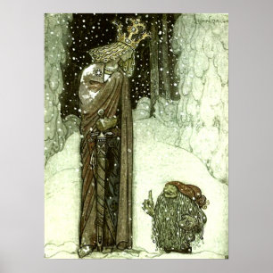Póster John Bauer La Princesa y el Troll