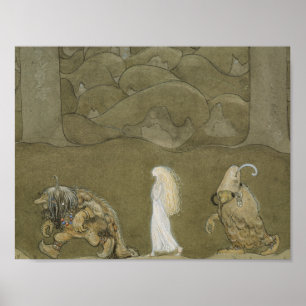 Póster John Bauer - La princesa y los trolls