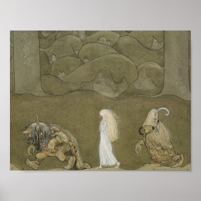 Póster John Bauer - La princesa y los trolls (Frente)