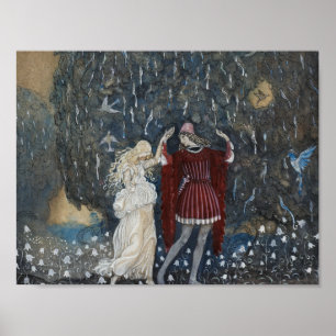 Póster John Bauer - Lena Dances with the Knight