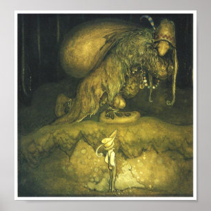 Póster John Bauer Old Man Troll Poster