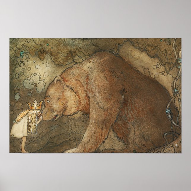Póster John Bauer - Pobre Pequeña Base (Frente)