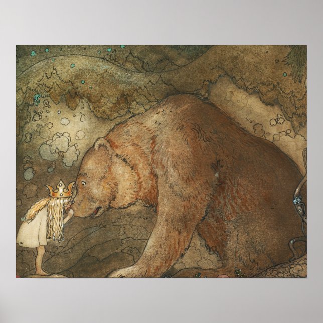 Póster John Bauer - Pobre Pequeña Base (Frente)
