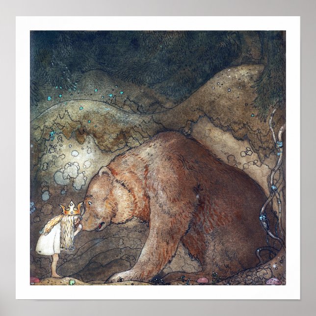 Póster John Bauer Pobre Pequeño Poster de Basse (Frente)