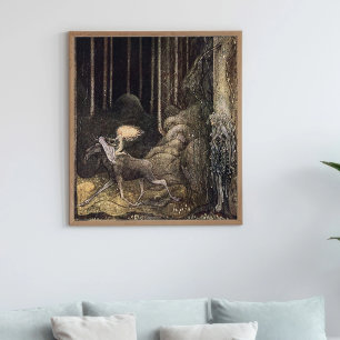 Póster John Bauer Princesa y el alce