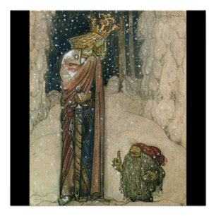 Póster John Bauer - Princesa y Troll