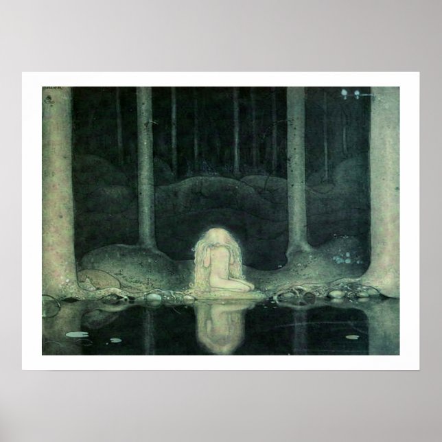 Póster John Bauer Princess Tuvstarr Busca Su Corazón (Frente)