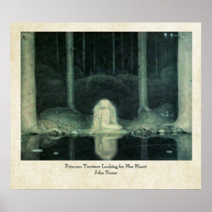 Póster John Bauer Princess Tuvstarr Buscando Su Corazón
