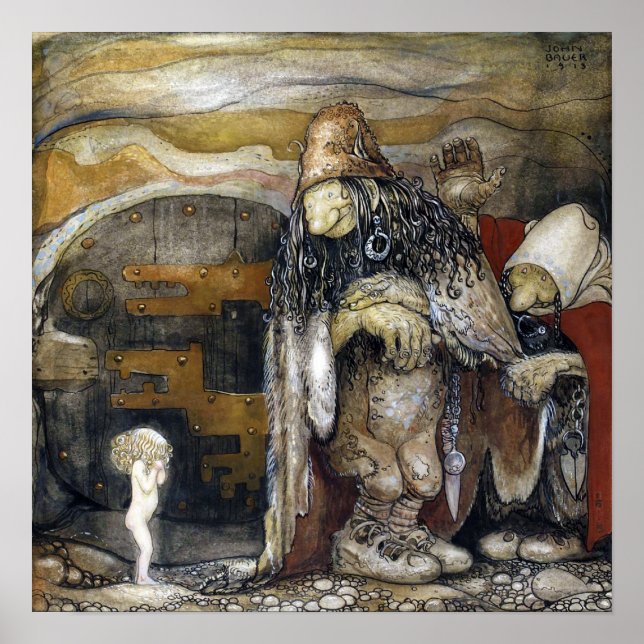 Póster John Bauer Troll (Frente)