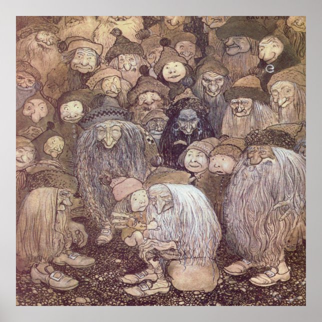 Póster John Bauer Troll Art (Frente)