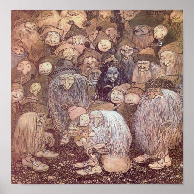 Póster John Bauer - Trolls (Frente)