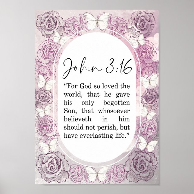 Póster John Biblia Verso WallArt  (Frente)