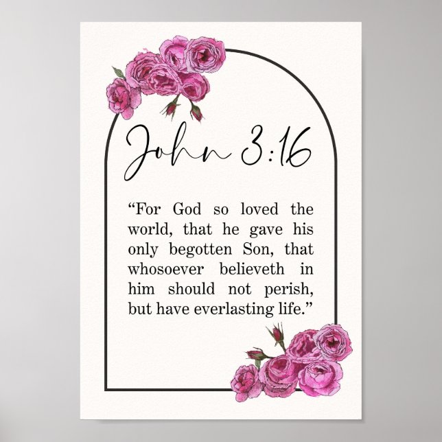 Póster John Biblia Verso WallArt  (Frente)