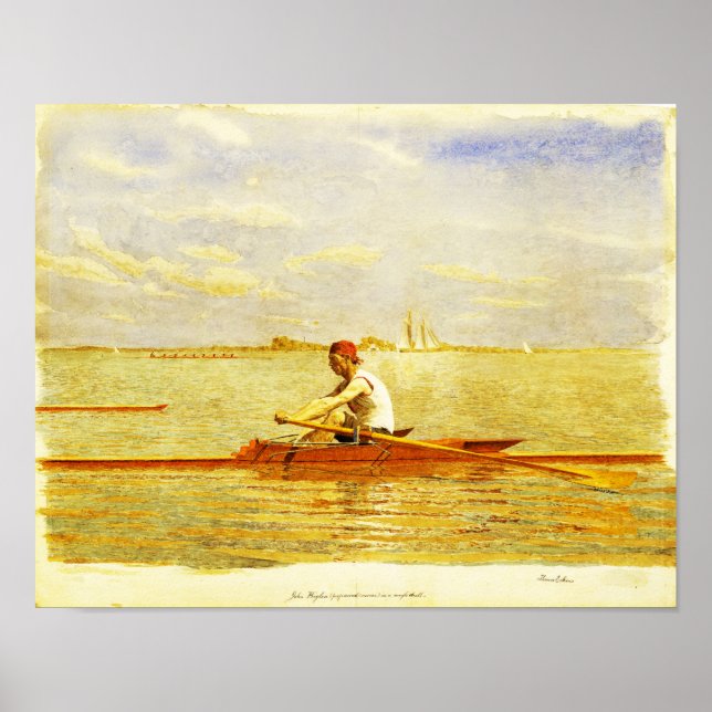 Póster John Biglin en una sola pelea de Thomas Eakins (Frente)