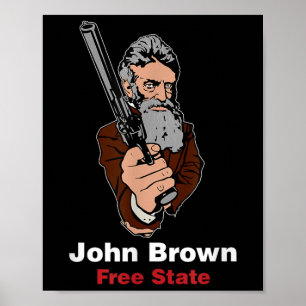 Póster John Brown Abolicionista Sangrado Estado Libre de