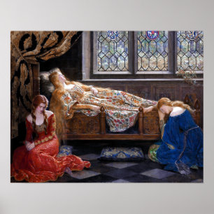 Póster John Collier La Belleza Durmiente