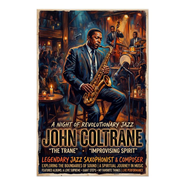 Póster John Coltrane  (Anverso)
