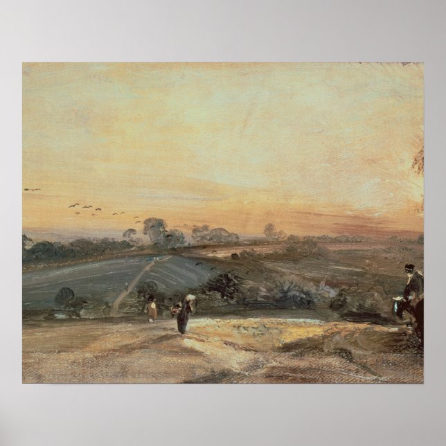 Póster John Constable | Amanecer otoñal (Frente)