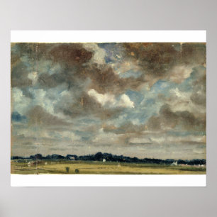 Póster John Constable Amplio paisaje con grava