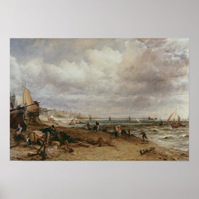 Póster John Constable | Desfile marino y muelle de cadena (Frente)