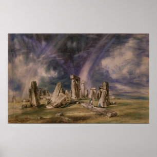 Póster John Constable el   Stonehenge, 1835
