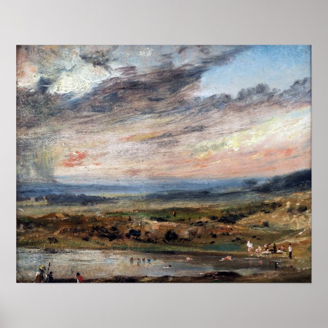 Póster John Constable Hampstead Heath, con Pond y Bath (Frente)
