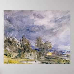 Póster John Constable Hampstead Heath de cerca de Well