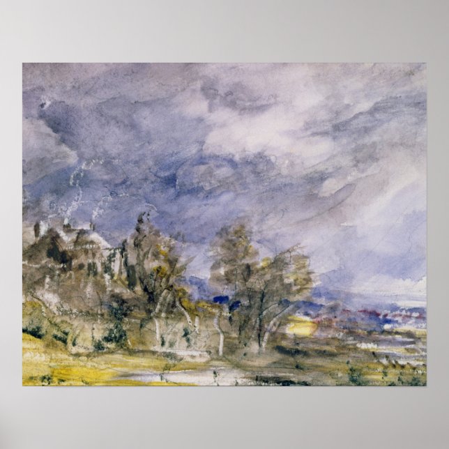 Póster John Constable | Hampstead Heath de cerca de Well  (Frente)